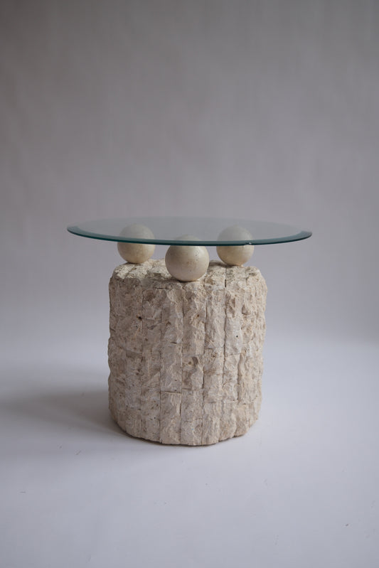 Mactan Stone Side Table by Magnussen Ponte, c. 1980s