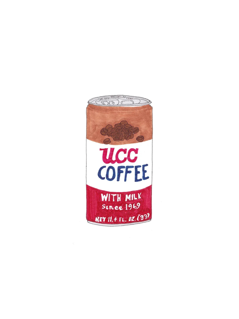 Hand-Drawn Japanese UCC Coffee (Open Edition Print)