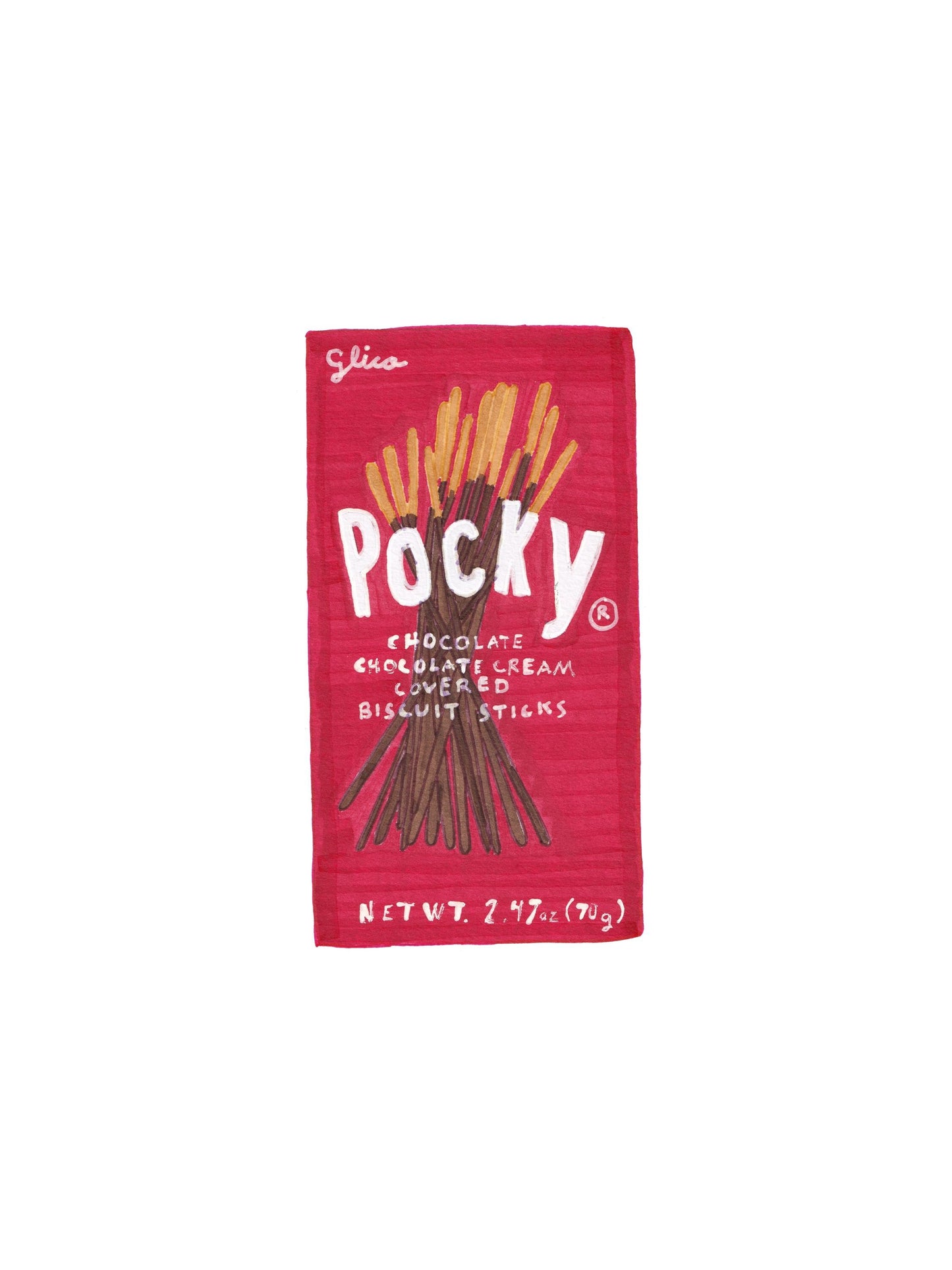Hand-Drawn Japanese Glica Pocky (Open Edition Print)