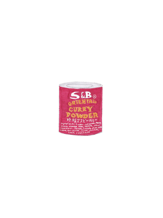 Hand-Drawn Japanese S&B Curry Powder (Open Edition Print)