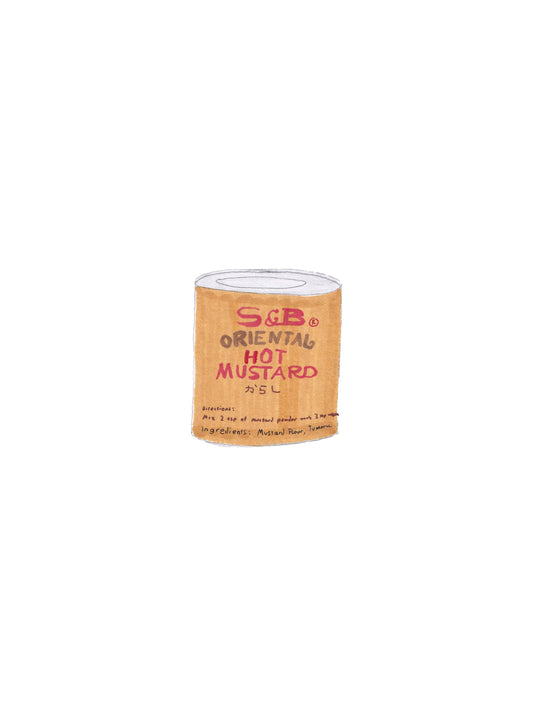 Hand-Drawn Japanese S&B Hot Mustard Powder (Open Edition Print)