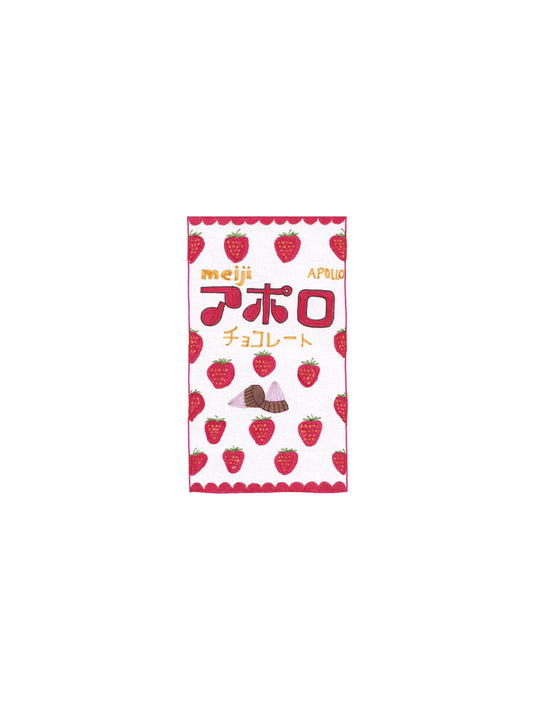 Hand-Drawn Japanese Meiji Apollo Strawberry Chocolate (Open Edition Print)