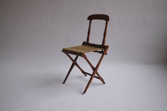 19th Century Folding Civil War-style Camp Chair, c. 1887 (Green)