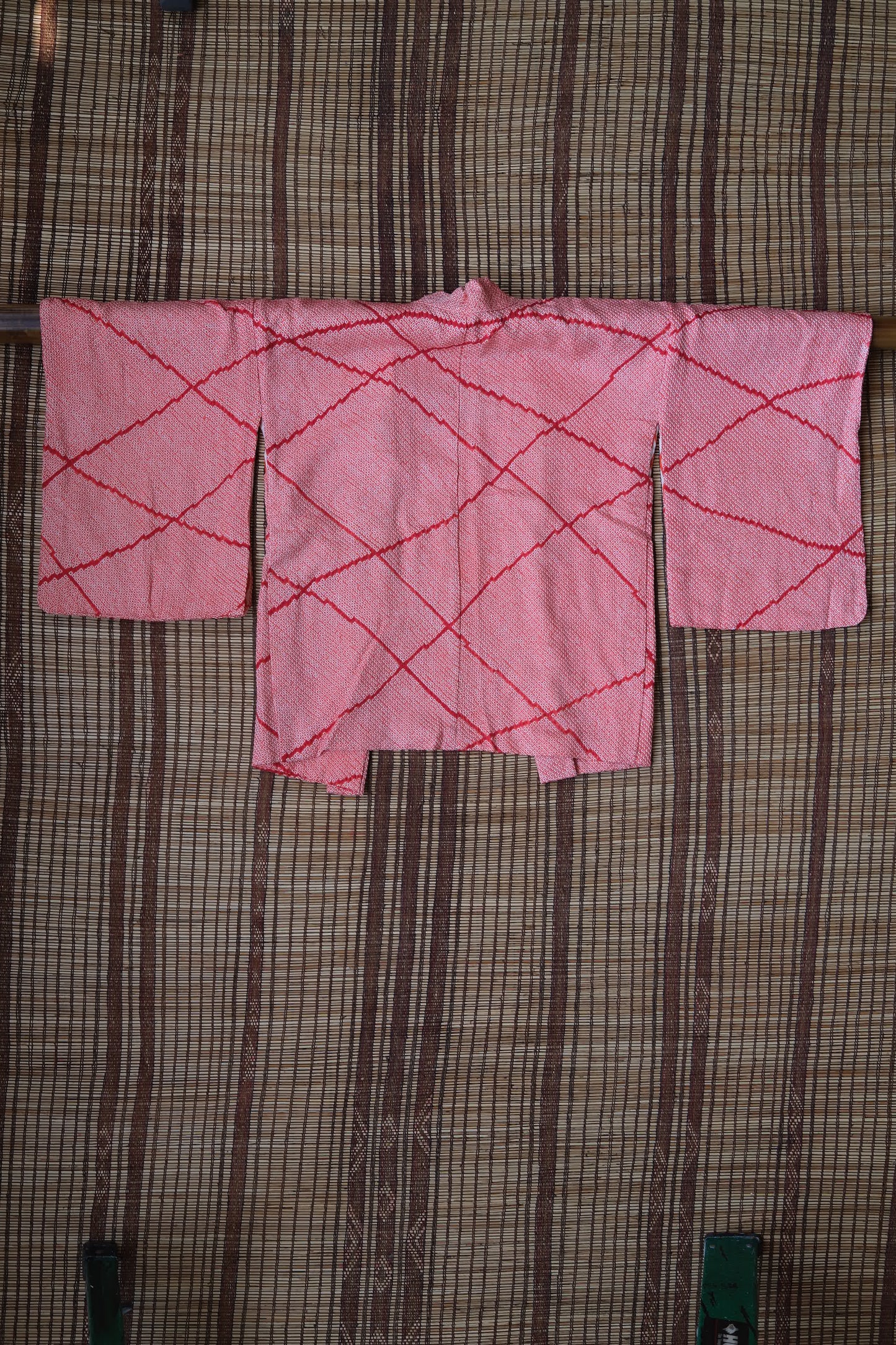 Vintage Haori: Red Lattice Shibori
