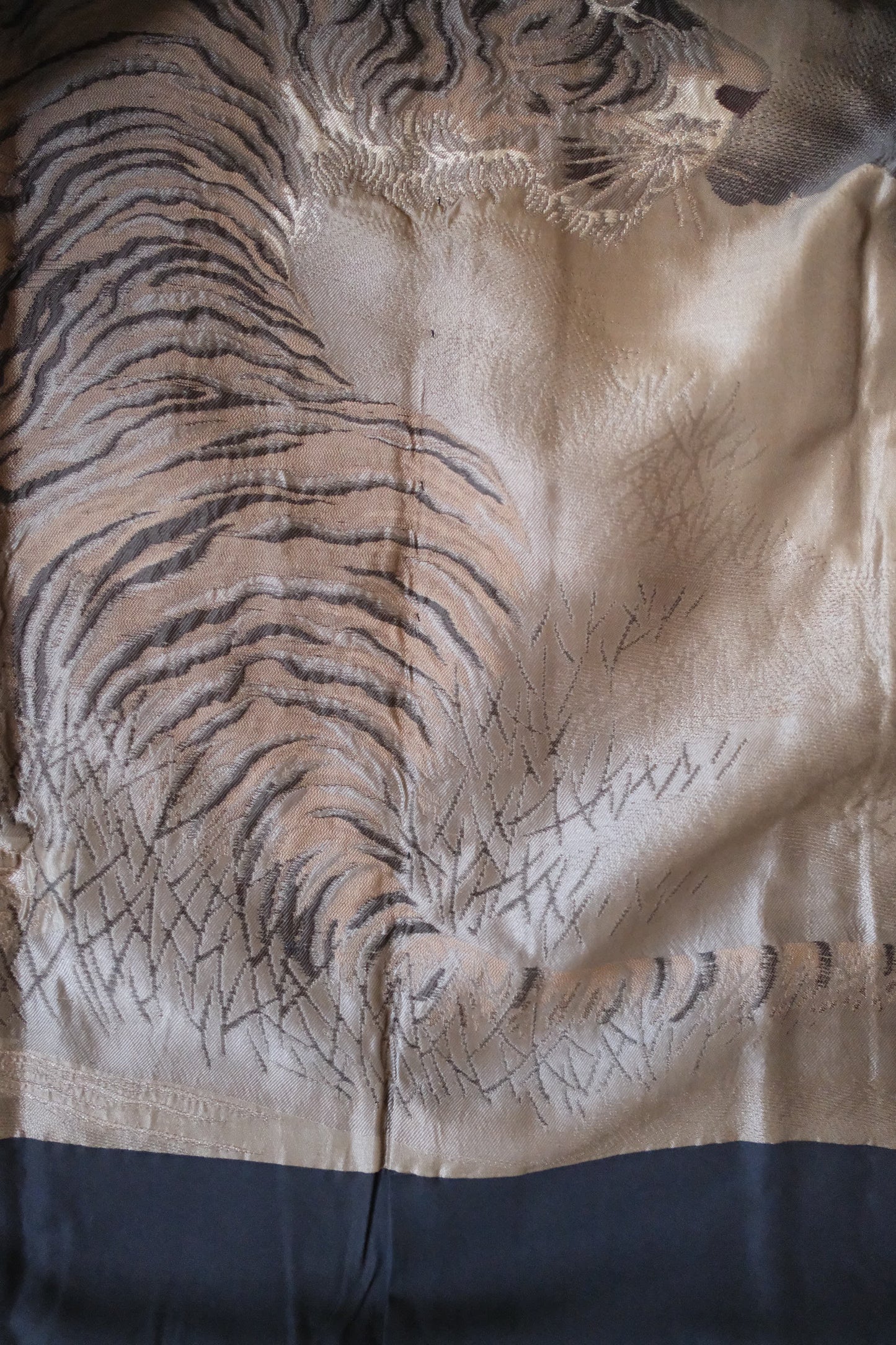 Vintage Haori: 'Kyo-Guro' Flat Black Formal Silk
