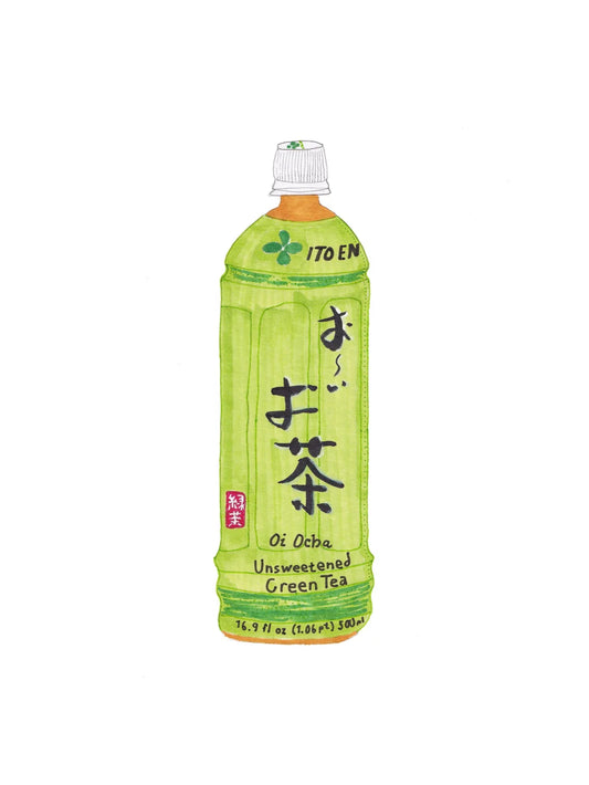 Hand-Drawn Japanese Ito-En Green Tea (Open Edition Print)