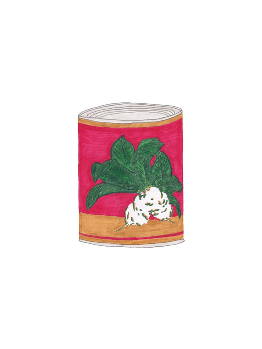 Hand-Drawn Japanese Okinawan Canned Vegetables (Open Edition Print)