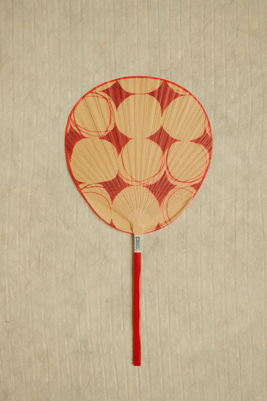 Kurikawa Shoten Shomaru Uchiwa Fan - Red