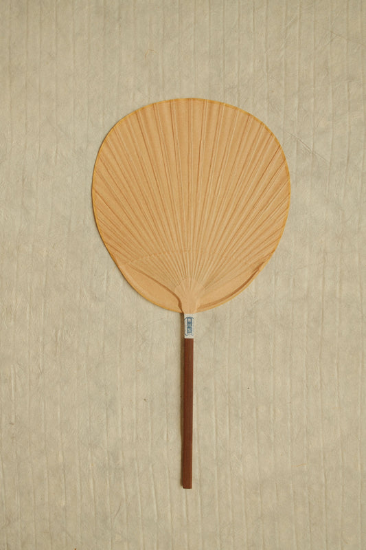 Kurikawa Shoten Shomaru Uchiwa Fan - Tan