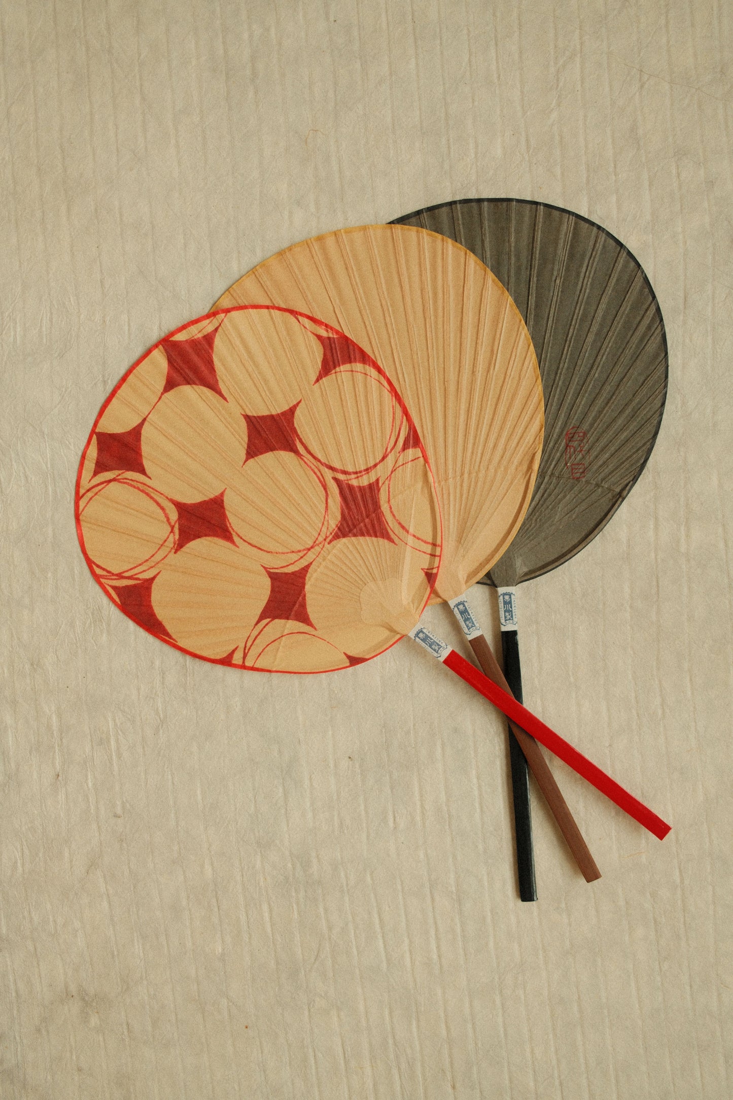 Kurikawa Shoten Shomaru Uchiwa Fan - Tan