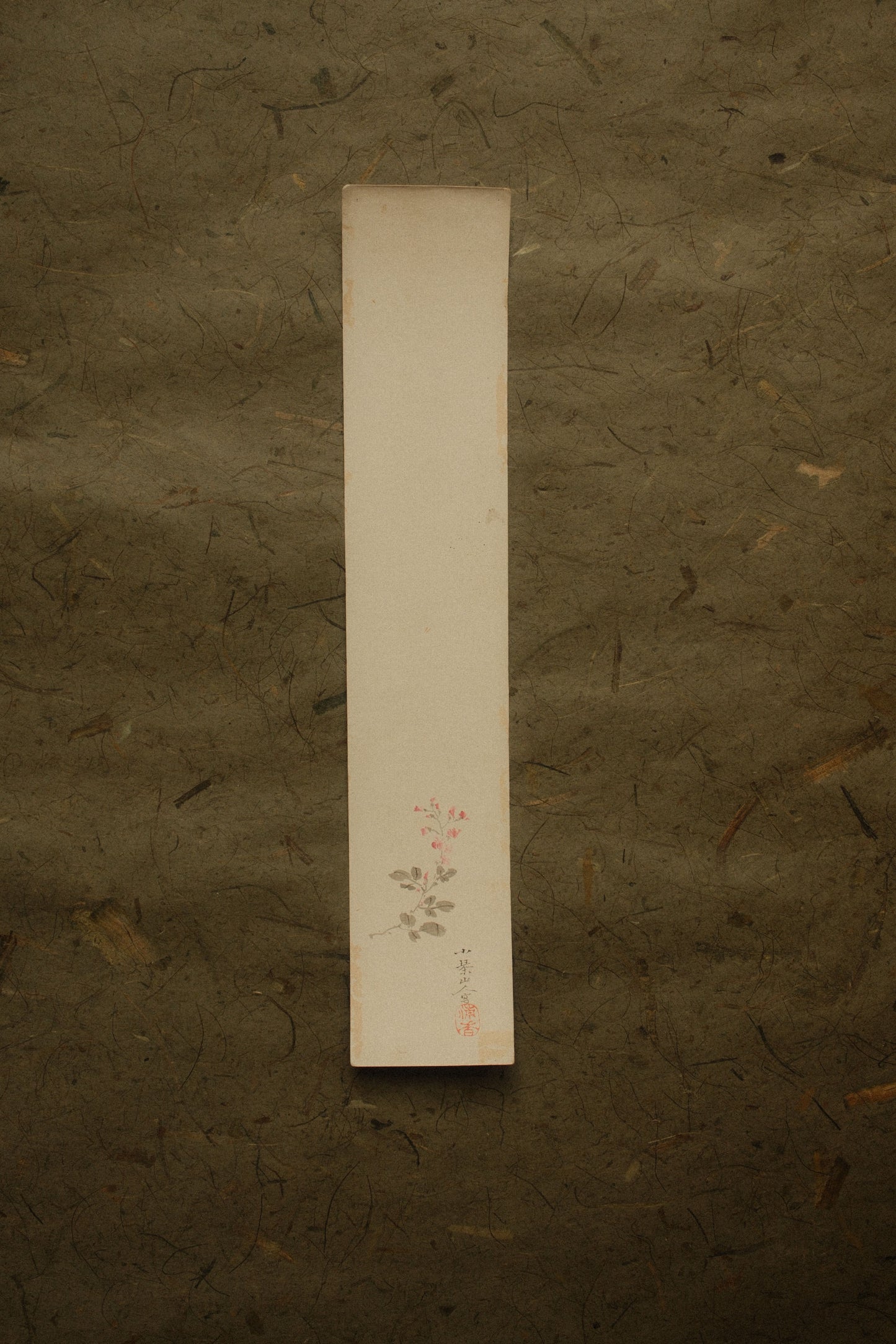 Tanzaku-e of 'Bush Clover' by Ransha, c. 1960s